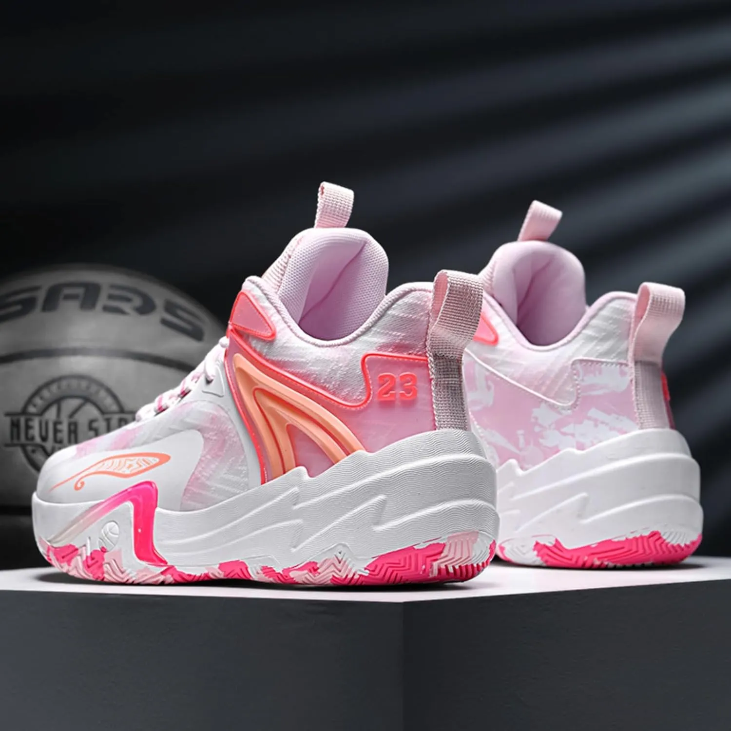 Men's Stylish Basketball Shoes, Breathable and Shock - Absorbing, Suitable for Basketball, Tennis, Running and Fitness
