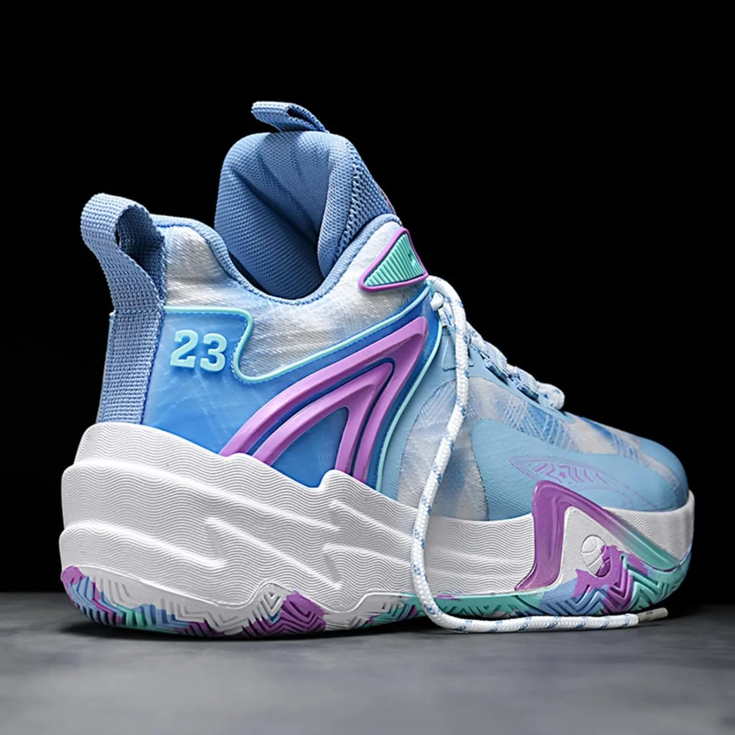 Men's Stylish Basketball Shoes, Breathable and Shock - Absorbing, Suitable for Basketball, Tennis, Running and Fitness