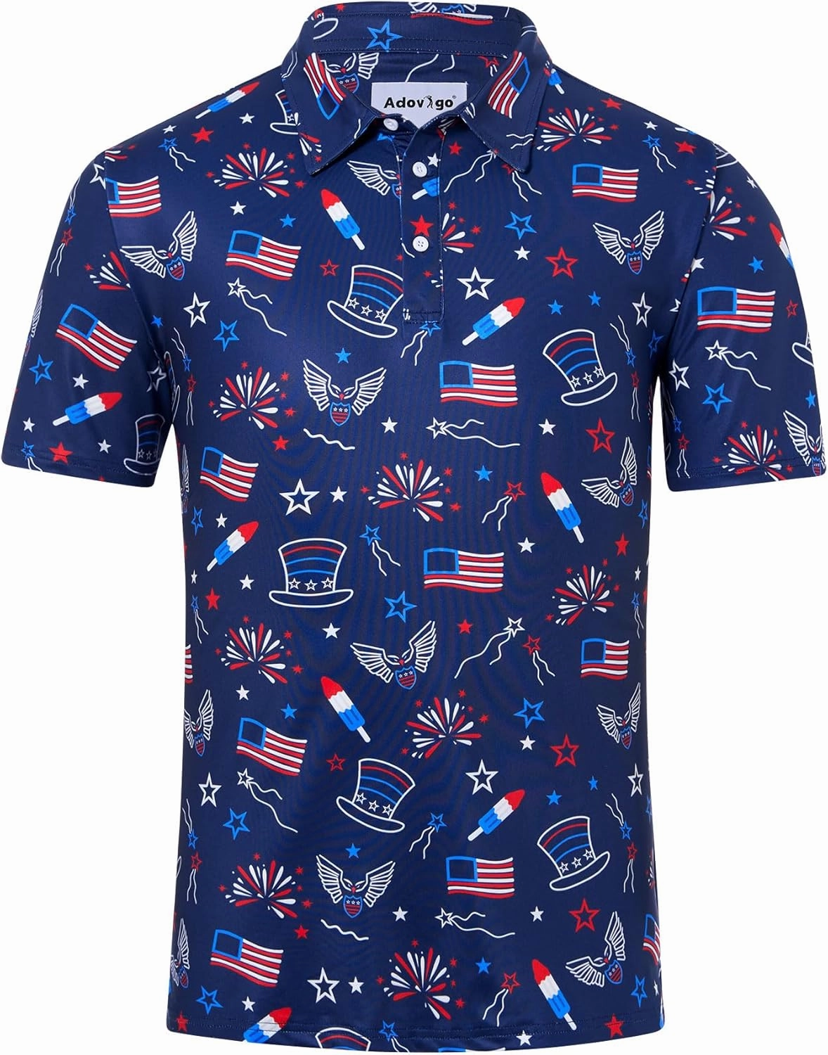 Mens Polo Golf Shirts Funny Graphics Shorts Sleeve Button Shirts