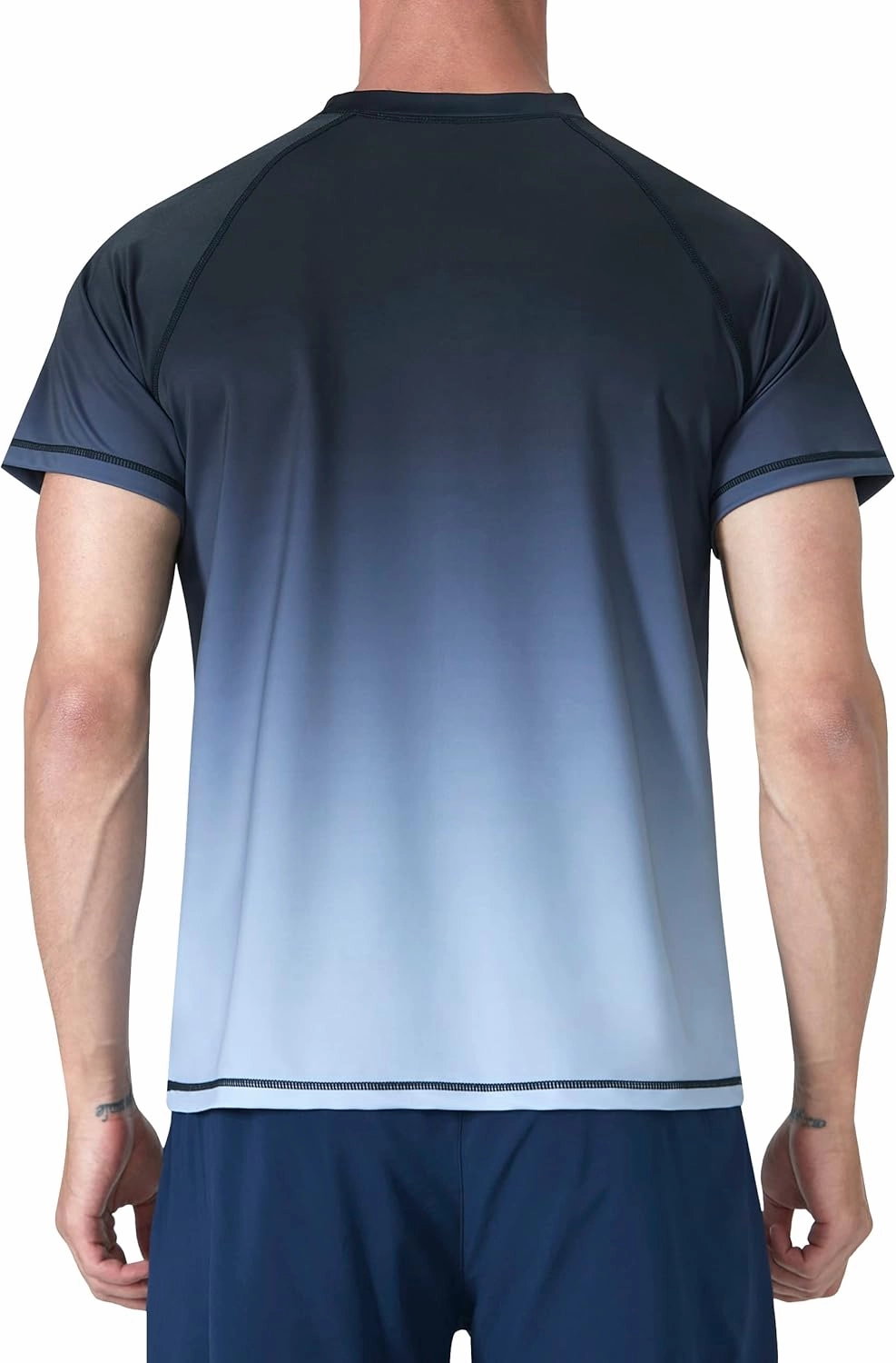Mens Swim Shirts UPF 50  Sun Protection Quick Dry SPF Rash Guard Outdoor Beach Fishing T Shirts