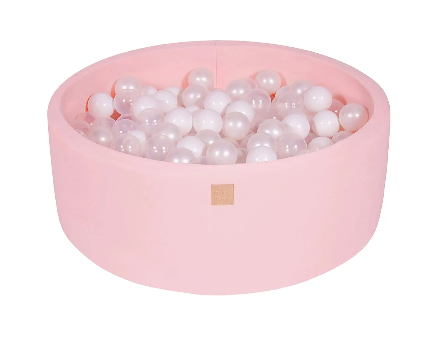 MEOWBABY Baby Ball Pool – Ball Pits 90 x 30 cm for Children with 200 Balls – Children's Cotton Ball Pool, Light Pink
