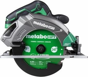 Metabo HPT 18V MultiVolt 7-1/4 Inch Cordless Circular Saw, High Torque, Lightweight Design, Up to 200 2x4 Cuts/Charge, Tool Body Only, C1807DAQ4