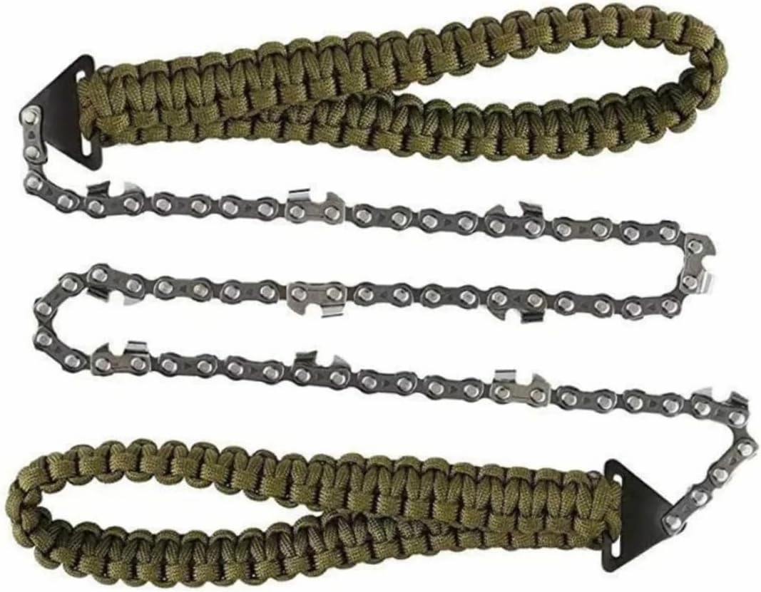 Mikikit Hand Zipper Sawing Tool Portable Survival Woven Umbrella Rope Sawing Tool for Camping Gadget