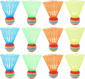 Milisten 12pcs Outdoor Shuttlecocks Sports Shuttlecocks Colorful Shuttlecocks Training Badminton Balls Hight Badminton Nylon Shuttlecocks Badminton Nylon Child Indoor Rainbow Ball