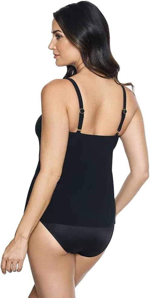Miraclesuit Women's Swimwear Razzle Dazzle Zing Soft Cup Adjustable Tankini Top