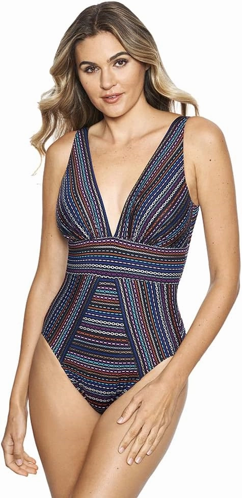 Miraclesuit Women's Swimwear No Static Odyssey Tummy Control Soft Cup One Piece Swimsuit