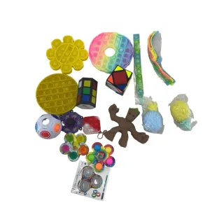 Mixed Fidget Sensory Colorful Stress Relieving Toys Spinners Pop Its Stress Ball