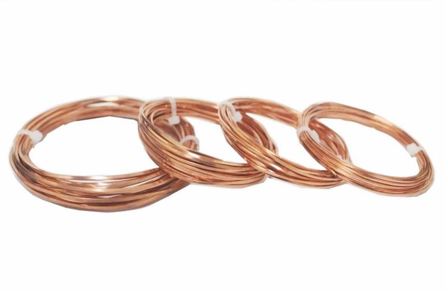 Modern Findings Assorted Square Copper Wire 10 Ft each size (Dead Soft)