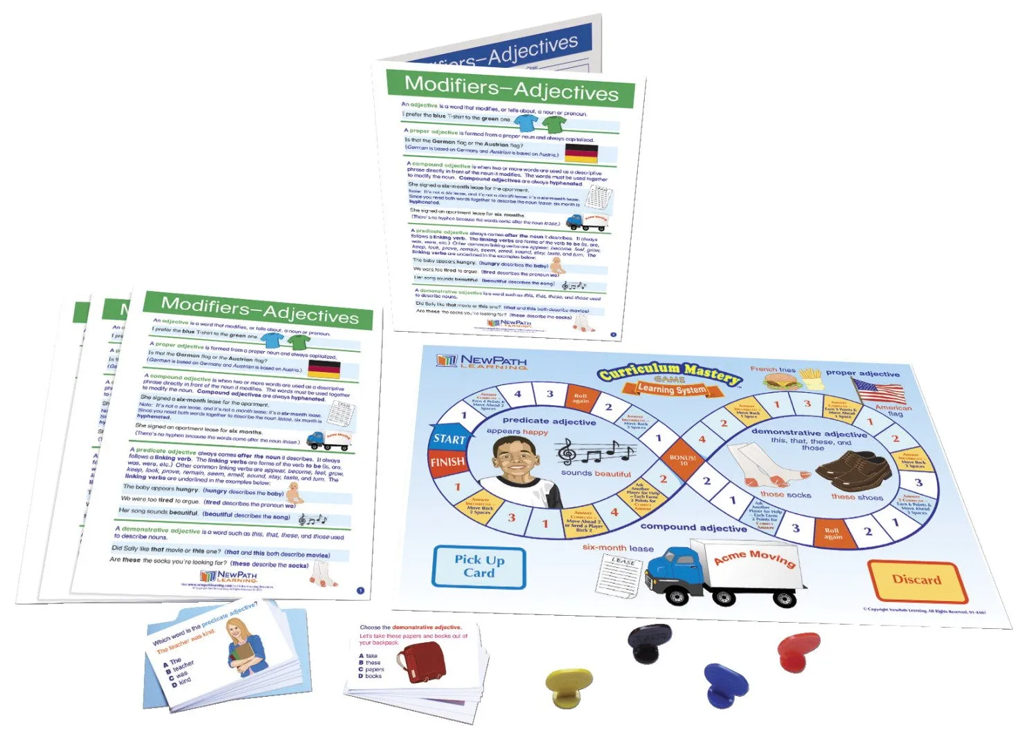 Modifiers–Adjectives Learning Center Game - Grades 6-9