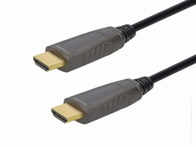 Monoprice 8K Ultra High Speed Fiber Optic Certified HDMI Cable - HDMI 2.1, 8K@60Hz, 4K@120Hz, 48Gbps, HDR, VRR, Active Optical Cable (AOC), CMP Plenum Rated, 49ft, Black