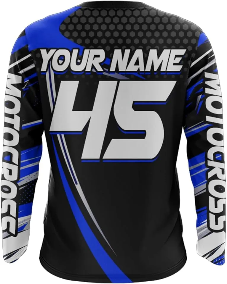 Motocross Racing Jersey UPF30  Youth Motorcycle Shirt MX Racing Dirt Bike Jersey Off-Road Shirt Kid Men Women XM173