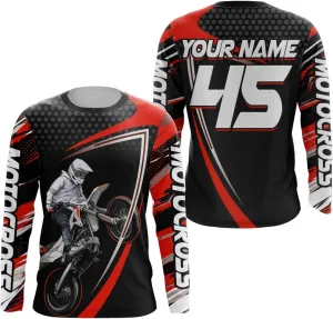 Motocross Racing Jersey UPF30  Youth Motorcycle Shirt MX Racing Dirt Bike Jersey Off-Road Shirt Kid Men Women XM173