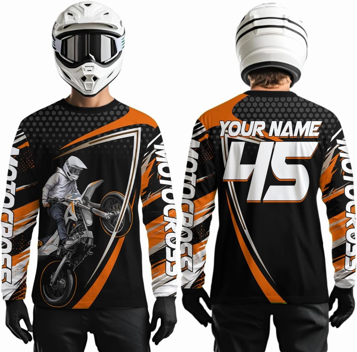 Motocross Racing Jersey UPF30  Youth Motorcycle Shirt MX Racing Dirt Bike Jersey Off-Road Shirt Kid Men Women XM173