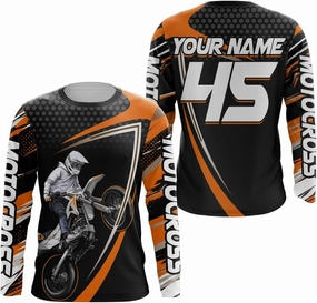 Motocross Racing Jersey UPF30  Youth Motorcycle Shirt MX Racing Dirt Bike Jersey Off-Road Shirt Kid Men Women XM173