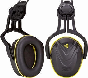 MSA V-Gard Helmet Ear Defenders - Enhanced Comfort Hearing Protection with Helmet Mount for V-Gard Cap Style Hard Hats