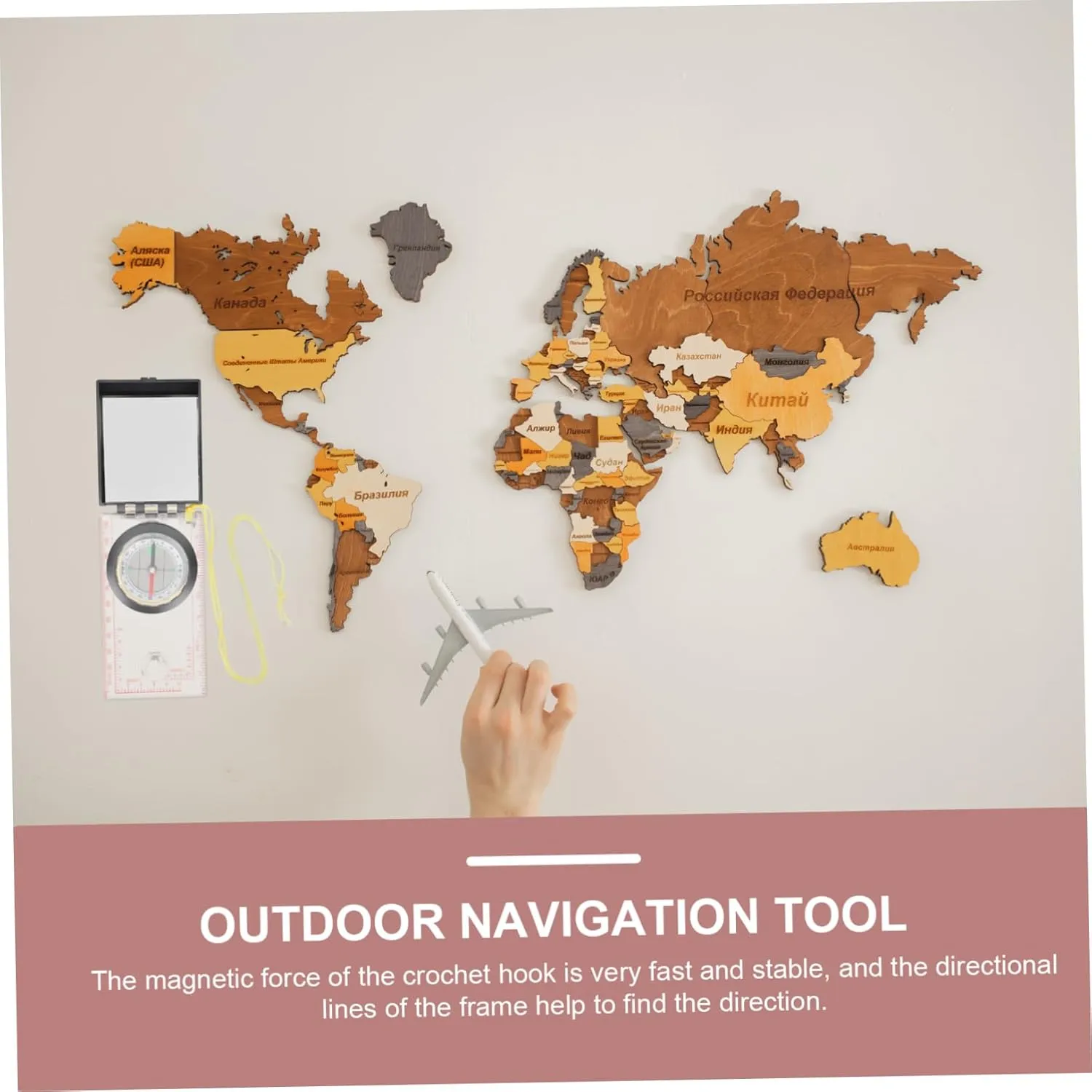 Multipurpose Map Compass and Ruler for Outdoor Hiking Camping and Surveying Lightweight and Portable