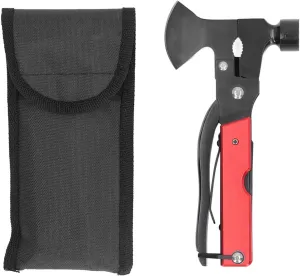 Multitool Hammer All in 1 Portable Stainless Steel Axe Knife Pliers Tool Hammer Camping Gear with Safety Lock