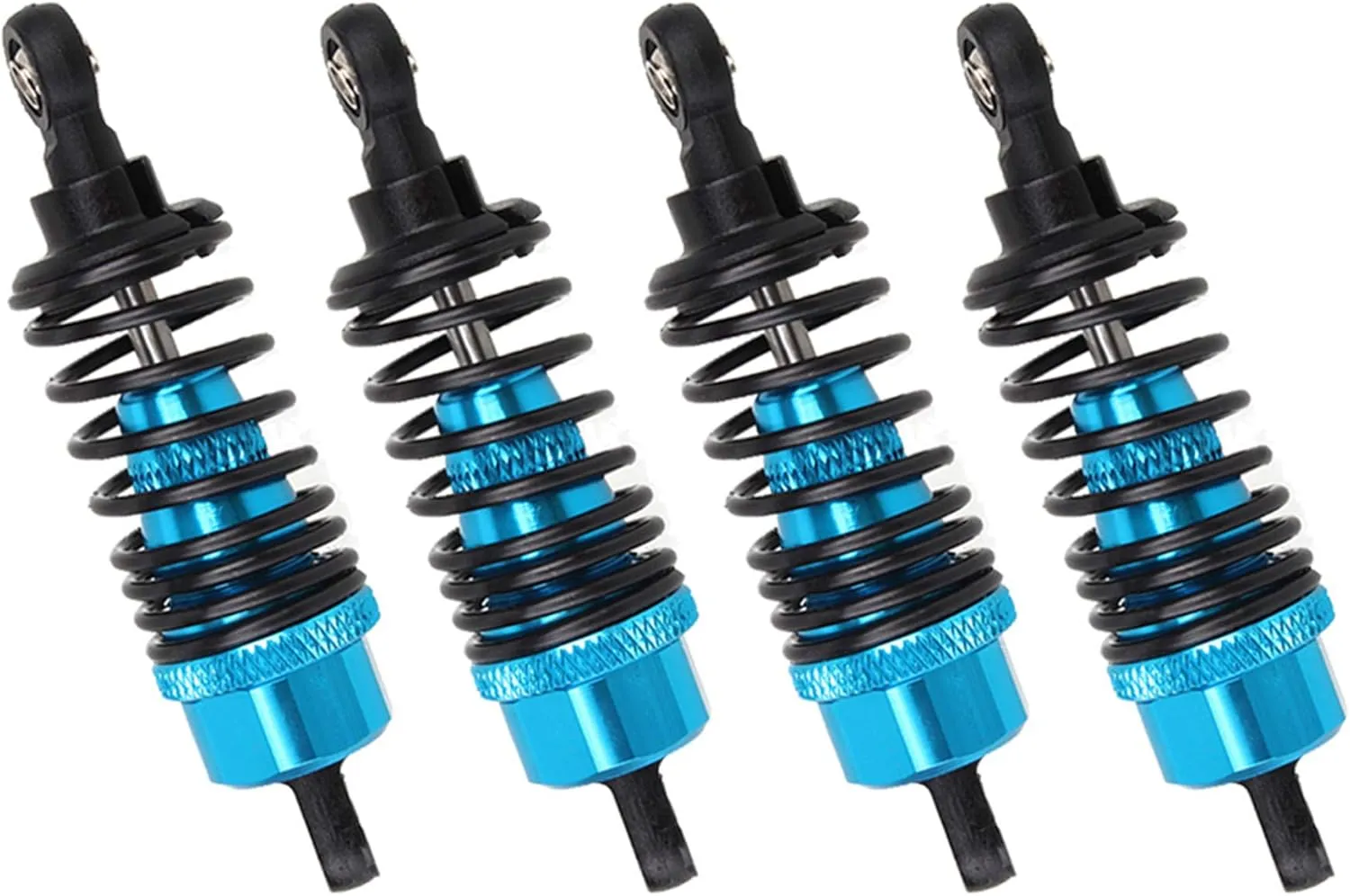 Mxfans 4Pieces RC Adjustable Aluminum Alloy Shock Absorber 102004 Replacement for HSP 1/10 RC On-Road Racing Car Blue