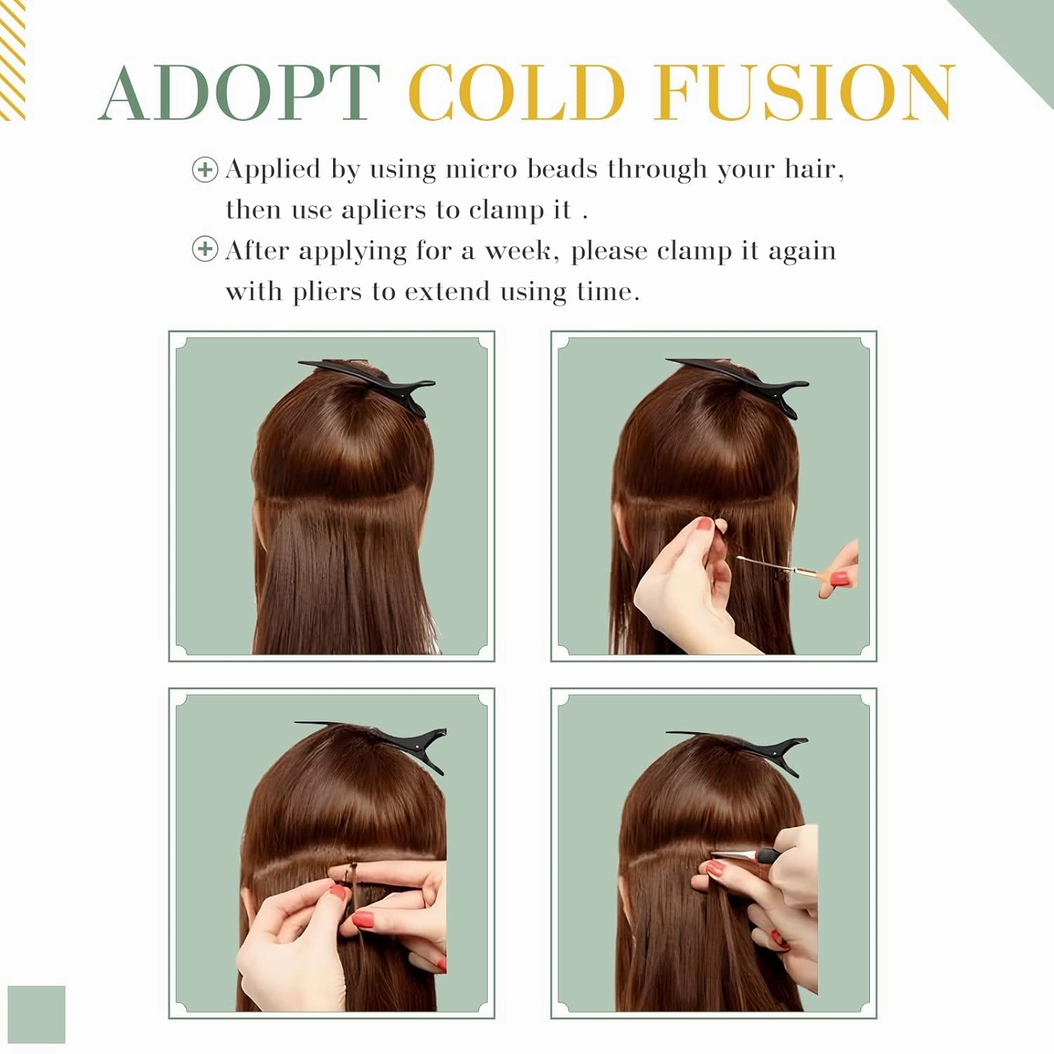 MY-LADY I Tip Hair Extensions Human Hair 100 Strands 16 Inch Jet Black Pre Bonded ITip Human Hair Extensions Cold Fusion Stick Tip Hair Extensions 50g