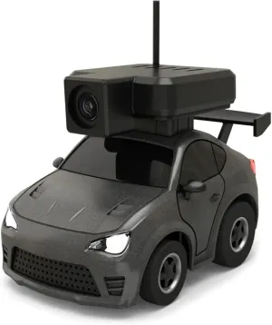 New 1/100 First Vision FPV RC Drift Car with 720P HD Camera LED Ambient Lights 3 Speed Modes Interactive App Control with Gyro Controls Mini Racing Cars for Adults (FPV- Black)