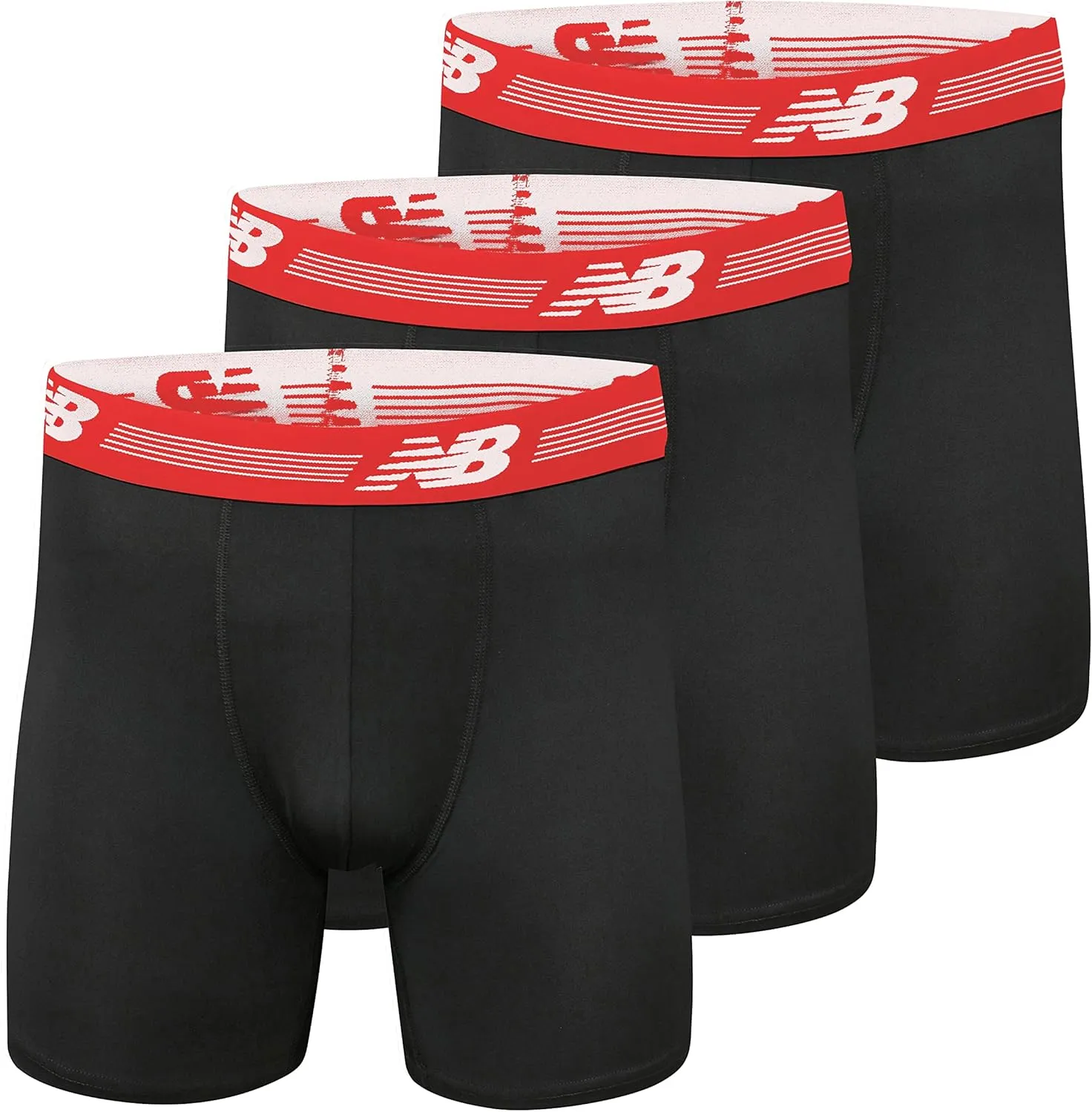 New Balance Men's Ultra Soft Performance 6" Boxer Briefs with No Fly (3 Pack)