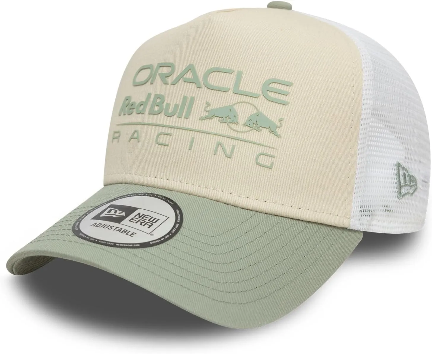 New Era A-Frame Snapback Trucker Cap - Red Bull Racing Beige, Beige, One Size