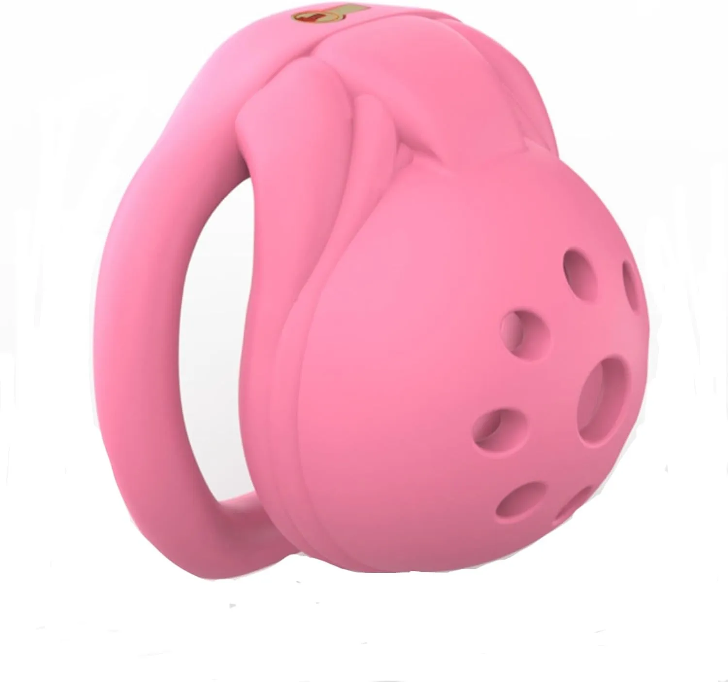 New Men's Embedded Small Locking core Honeycomb Safety cage, Ventilated and Breathable, with Four Fixed carabiners (38mm/43mm/48mm/52mm) (Pink, Arc Rings)