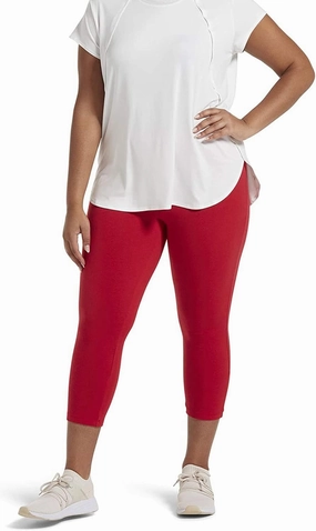 No nonsense Women's Blackout Cotton Capri Leggings Super Soft Stretch Pull On Pants, Available in Plus Size