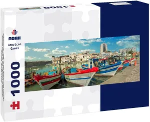 Noah Jigsaw Puzzle Panoramic View of The Forest with Colorful Fishing Boats in The Old Port of Bizerte. Tunisia, North Africa 1000 Pieces