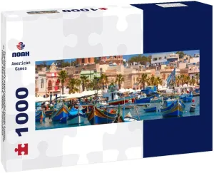 Noah Jigsaw Puzzle Traditionally Eyed Colorful Boats Luzzu in The Harbor of The Mediterranean Fishing Village Marsaxlokk, Malta 1000 Pieces