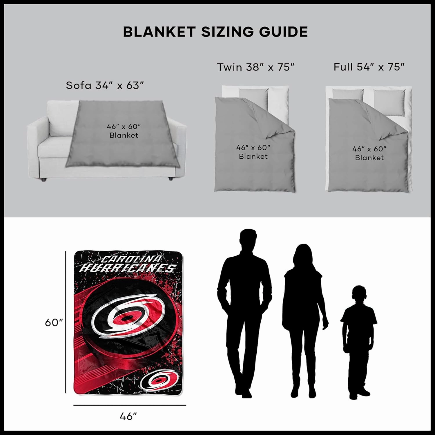 NORTHWEST NHL Unisex-Adult Micro Raschel Throw Blanket
