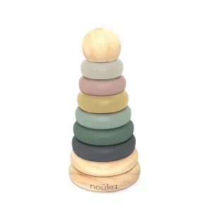 Nouka Wood and Silicone Stacker - Storm Tower