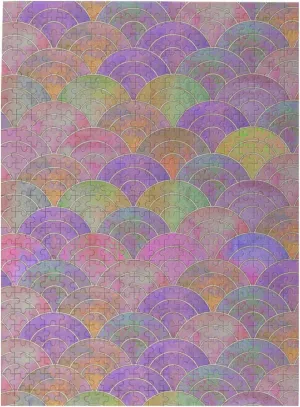 Ocean Mermaid Scales Watercolor Colorful Jigsaw Puzzles 500 Piece for Adults Teens Kids Family Friends Wooden Educational Toys Gift