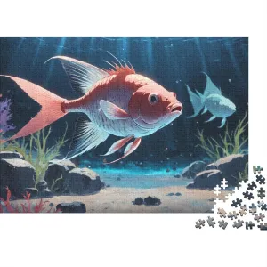 Oceans for Adults Fun Jigsaw Puzzles 500 Pieces Colorful Fish Toy Intellectual Game Home Decoration Stress Relief Education Game Premium & Durable 500pcs (52x38cm)