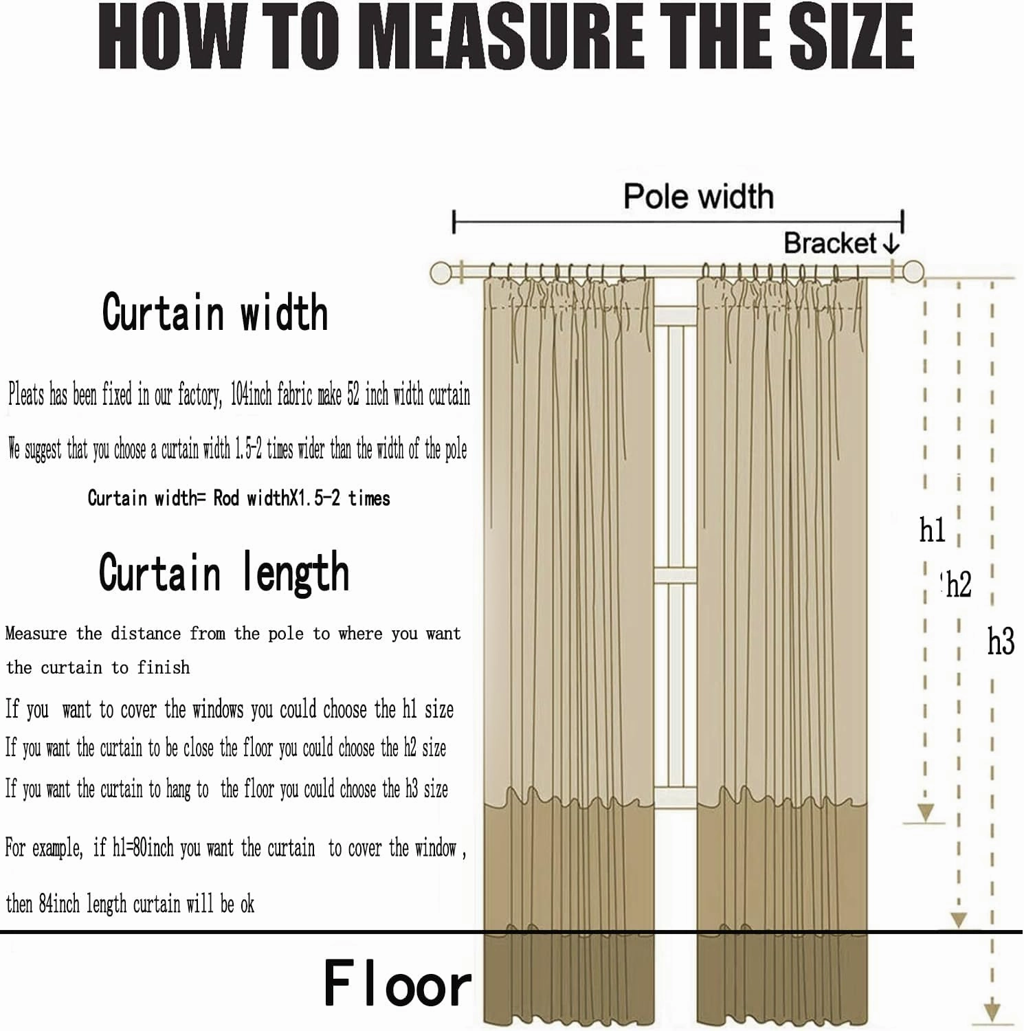 Off White Sheer Curtains Pinch Pleated Curtains 96 Inches Long Lightweight Light Filtering Curtain Semi Sheer Pinch Pleat Farmhouse Curtain for Living Room, 52" W x 96" L,1 Panel