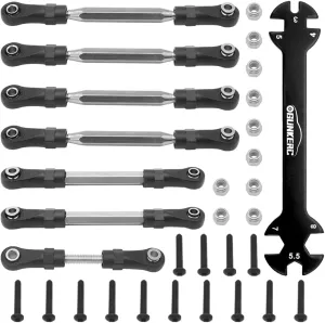 OGRC 7PCS Adjustable Turnbuckles Link with Rod Ends Set for 1/10 Traxxas Slash 4X4/Traxxas Slash 2WD RC Truck Upgrade Parts