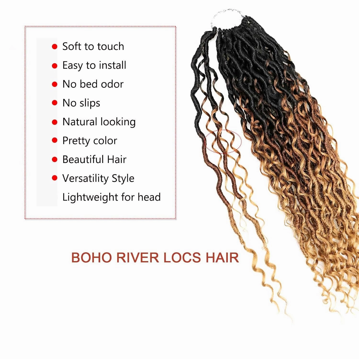Ombre Goddess Locs Crochet Hair,14 Inch Three Tone Goddess Faux Locs Crochet Hair For Women,5 Packs Short Boho Hippie River Locs,Pre Looped Locks Crochet Braids For Women(5 Packs,14inch,T1B/30/27#)