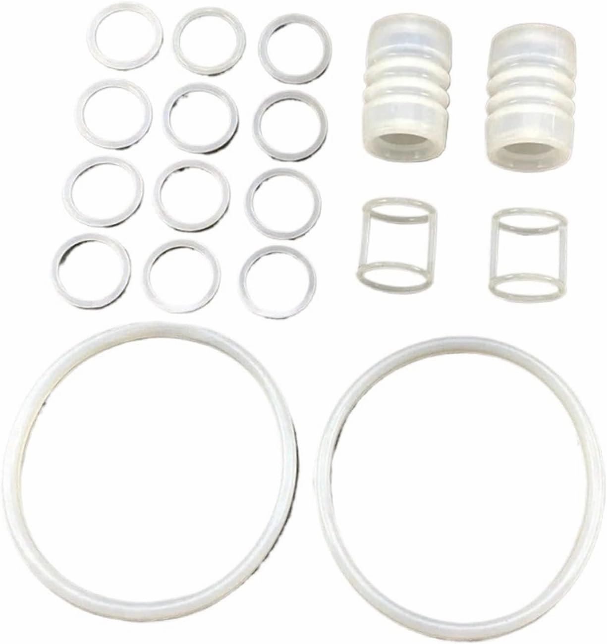 One Bag 18 Pieces Sealing Rings Tubes Parts Silicone Circle Gaskets Accessories Replacement,Compatible for BQL818T Soft Ice Cream Machines