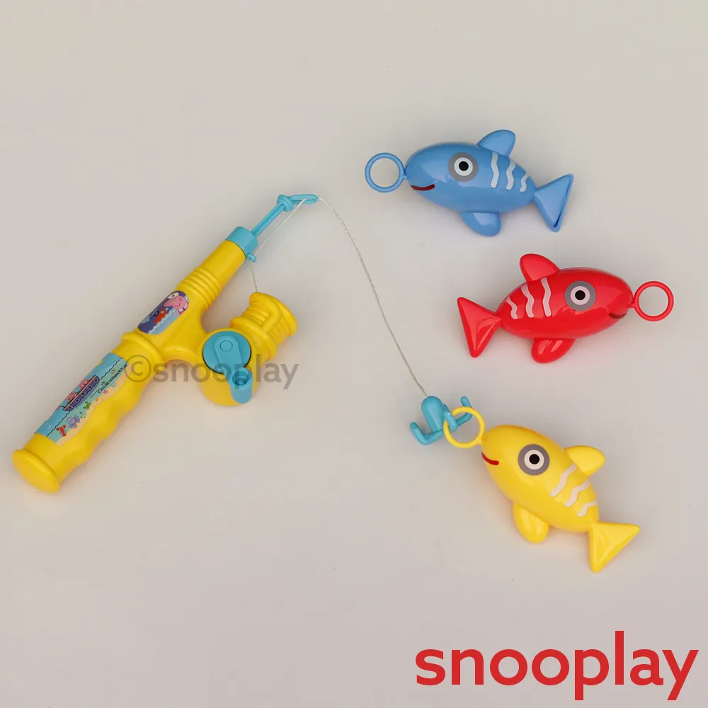 Original Licensed Peppa Pig Fishing Game- 1 Rod & 3 Fishes (3-6 Years)