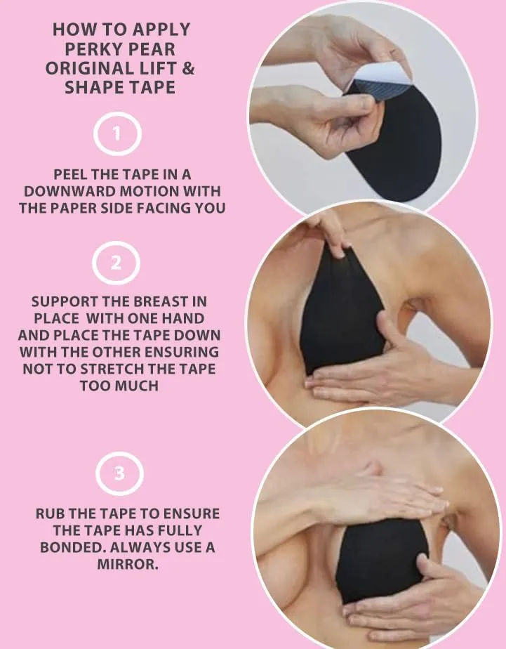 Original Lift & Shape Boob Tape [A-K Cups] - 2 Pairs of Boob Tape & 3 pairs Nipple covers
