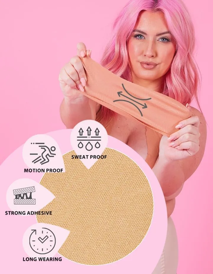 Original Lift & Shape Boob Tape [A-K Cups] - 2 Pairs of Boob Tape & 3 pairs Nipple covers