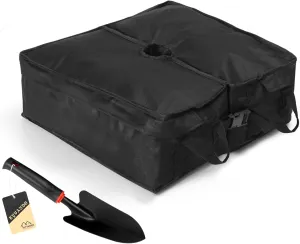 Ourdoor Umbrella Base Bag, 90 lbs Base Weight, Includes Sand Filling Shovel, Perfect for Patio, Beach (Detachable)