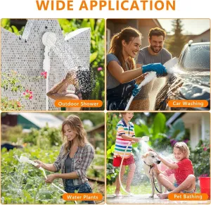 Outdoor Camping Shower, Waterproof with Digital Display Portable Electric Shower Pump, Suitable for Hiking, Beach and Pet Water, Portable Outdoor Shower Free Installation Easy to Use.