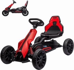 OUTLANE 12V Electric Drift Kart for Kids, 7Ah Battery Powered, 35W Motor with Adjustable Speed, Safety Belt, and Shock Absorber; Maximum Load of 66 Lbs Electric Car Toy (Red)