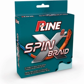 P-Line PSXB8150-20 8 Carrier SpinxBraid 20 Lb Orange/Blue, Multicolor