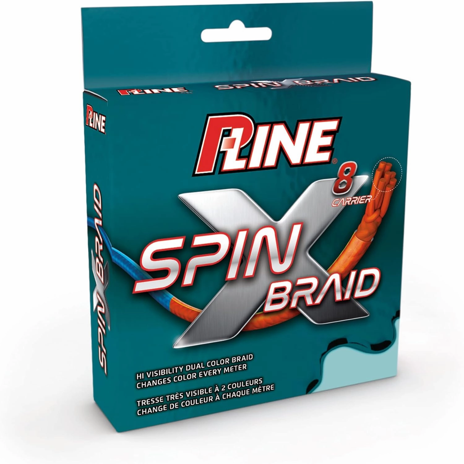 P-Line PSXB8150-20 8 Carrier SpinxBraid 20 Lb Orange/Blue, Multicolor