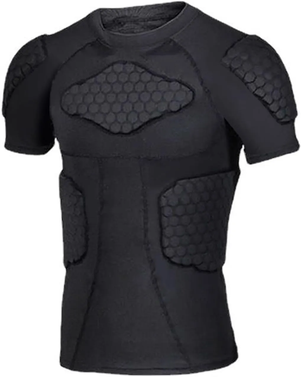 Padded Compression Shirt, Short Sleeve Football Protection Gear
