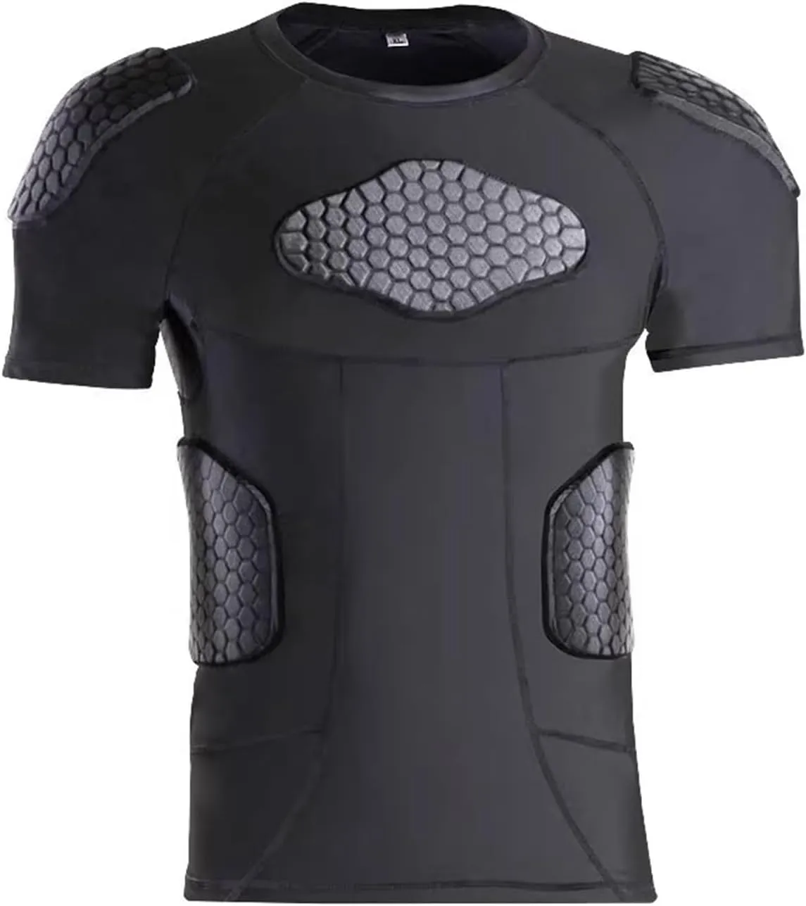 Padded Compression Shirt, Short Sleeve Football Protection Gear