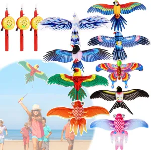 Palksky Kites for Kids Adults Beginner Easy to Fly, Beach Kite for Beach Park Outdoor Game Activities - 13x8 in, 98ft Kite String with Reel and Handle