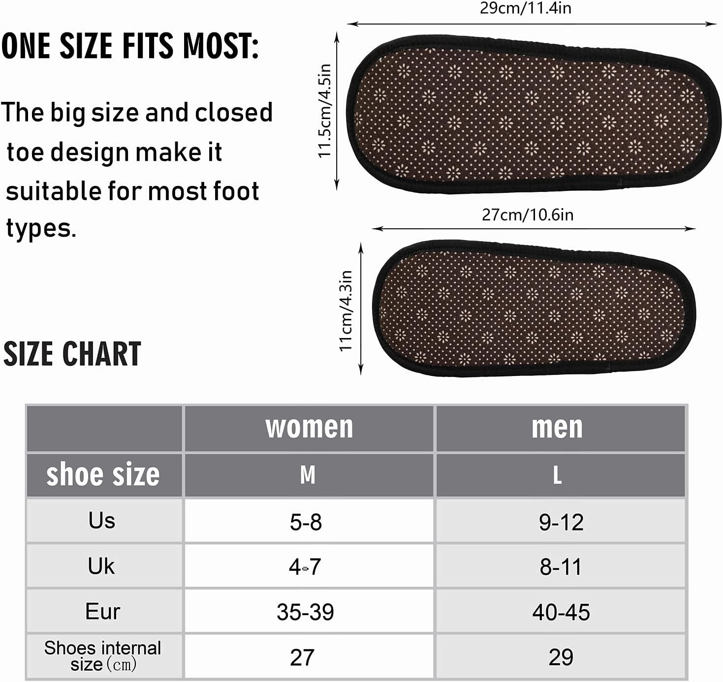 Panda Bear Slippers, Soft Memory Foam Non-Slip Indoor House Slippers Home Shoes for Bedroom Hotel Travel Spa